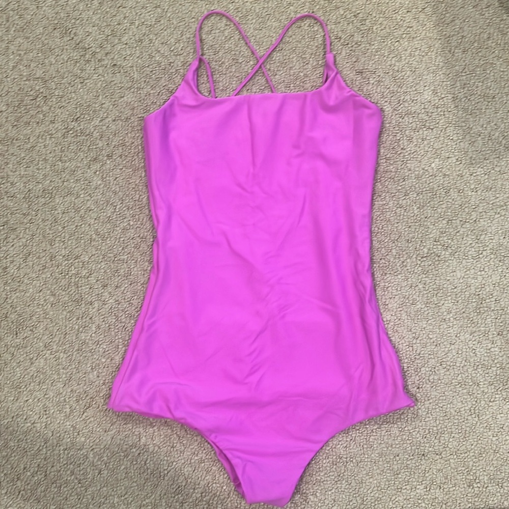 Mikoh Kilauea One-Piece Swim Suit, fuchsia size small.